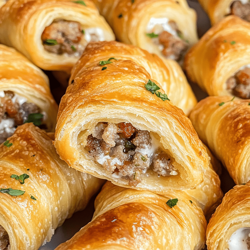 Rotel Sausage & Cream Cheese Crescent Bites