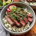 Skirt Steak Rice Bowls with Chimichurri