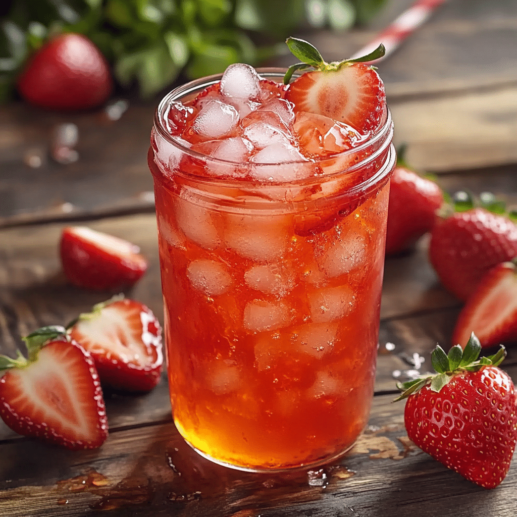 Southern Strawberry Sweet Iced Tea