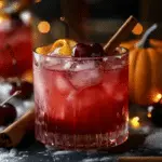 Spooky Halloween Mocktail with Cherry and Cinnamon