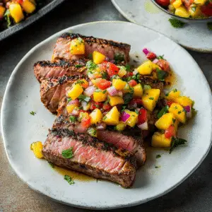 Blackened Tuna Steaks with Mango Salsa
