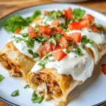 Chicken Chimichangas with Sour Cream Sauce