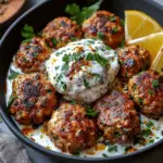 Chicken Kofta with Creamy Yogurt Sauce