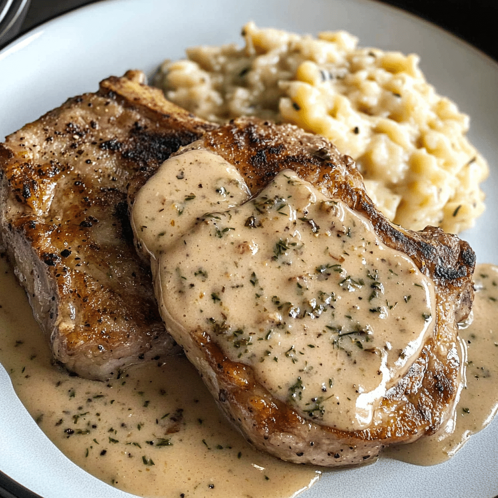 Creamy Herbed Pork Chops
