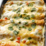 Creamy Queso Chicken Enchiladas