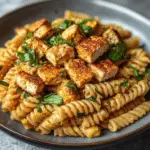 Creamy Vegan Marry Me Pasta with Crispy Tofu Chicken