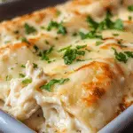 Creamy White Queso Enchiladas with Shredded Chicken
