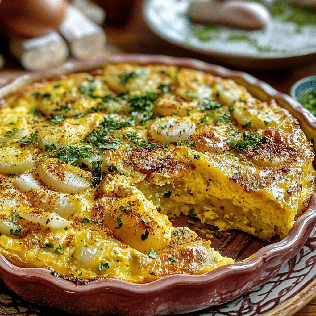 Egga (Egyptian Egg Casserole with Onions and Herbs)
