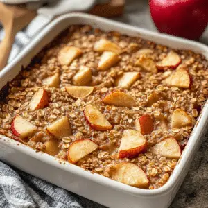 Healthy Baked Apple Oatmeal