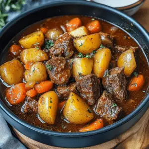 Hearty Beef Stew with Potatoes and Carrots