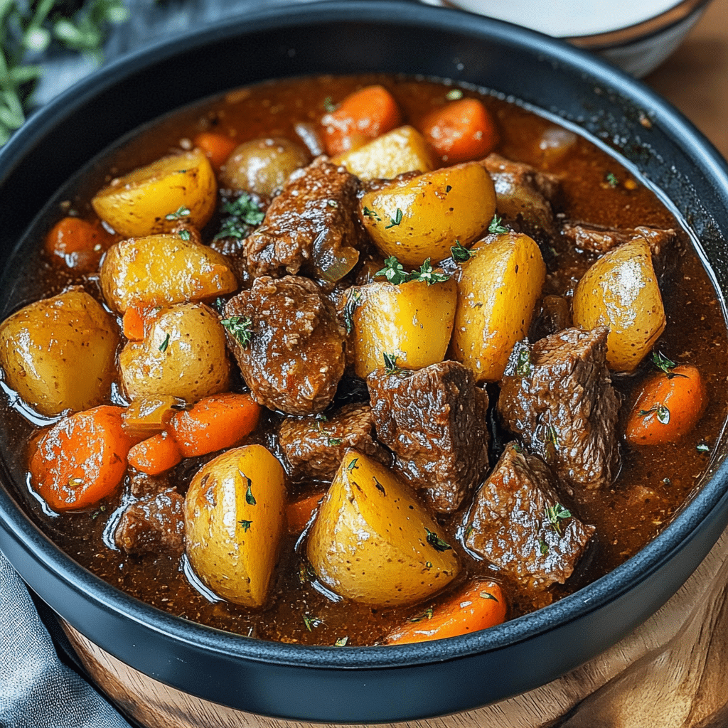 Hearty Beef Stew with Potatoes and Carrots