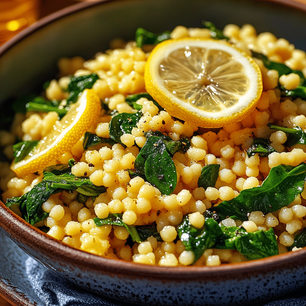 Lemony Spinach Couscous