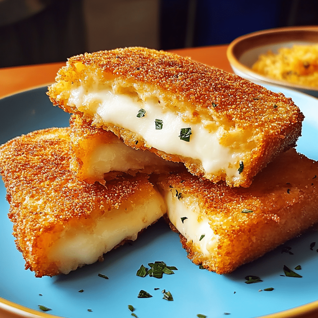 Mozzarella in Carrozza (Italian Fried Mozzarella Sandwiches)