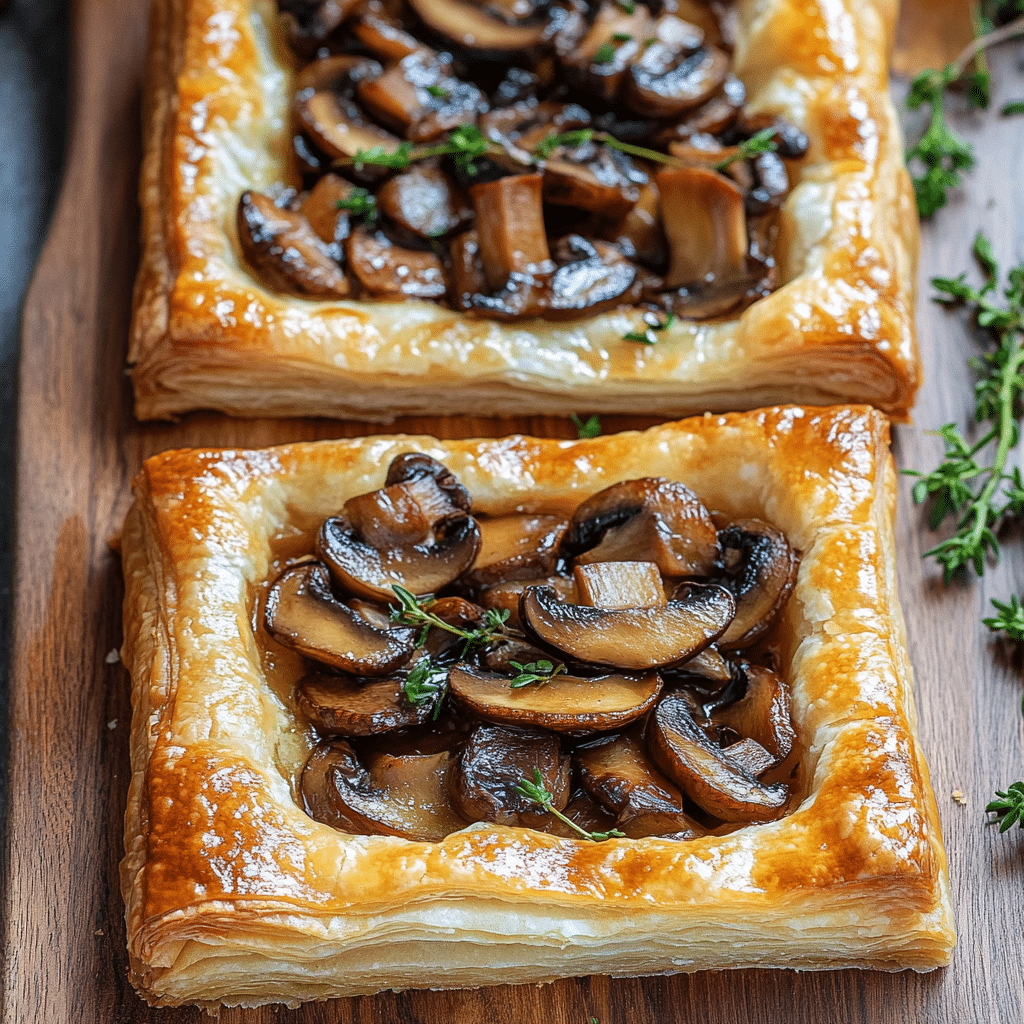 Mushroom Puff Pastry Tarts
