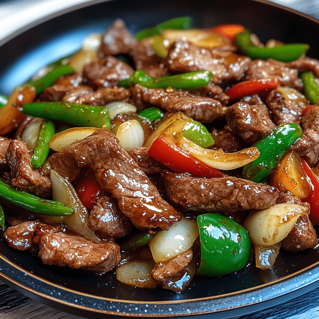 Pepper Steak Stir Fry with Onions