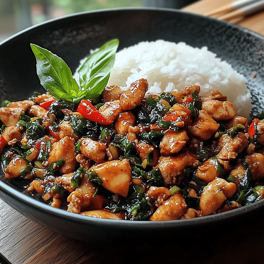 Spicy Thai Basil Chicken (Pad Krapow Gai)
