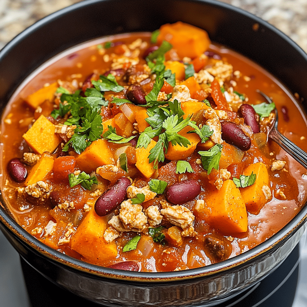 Sweet Potato Turkey Chili