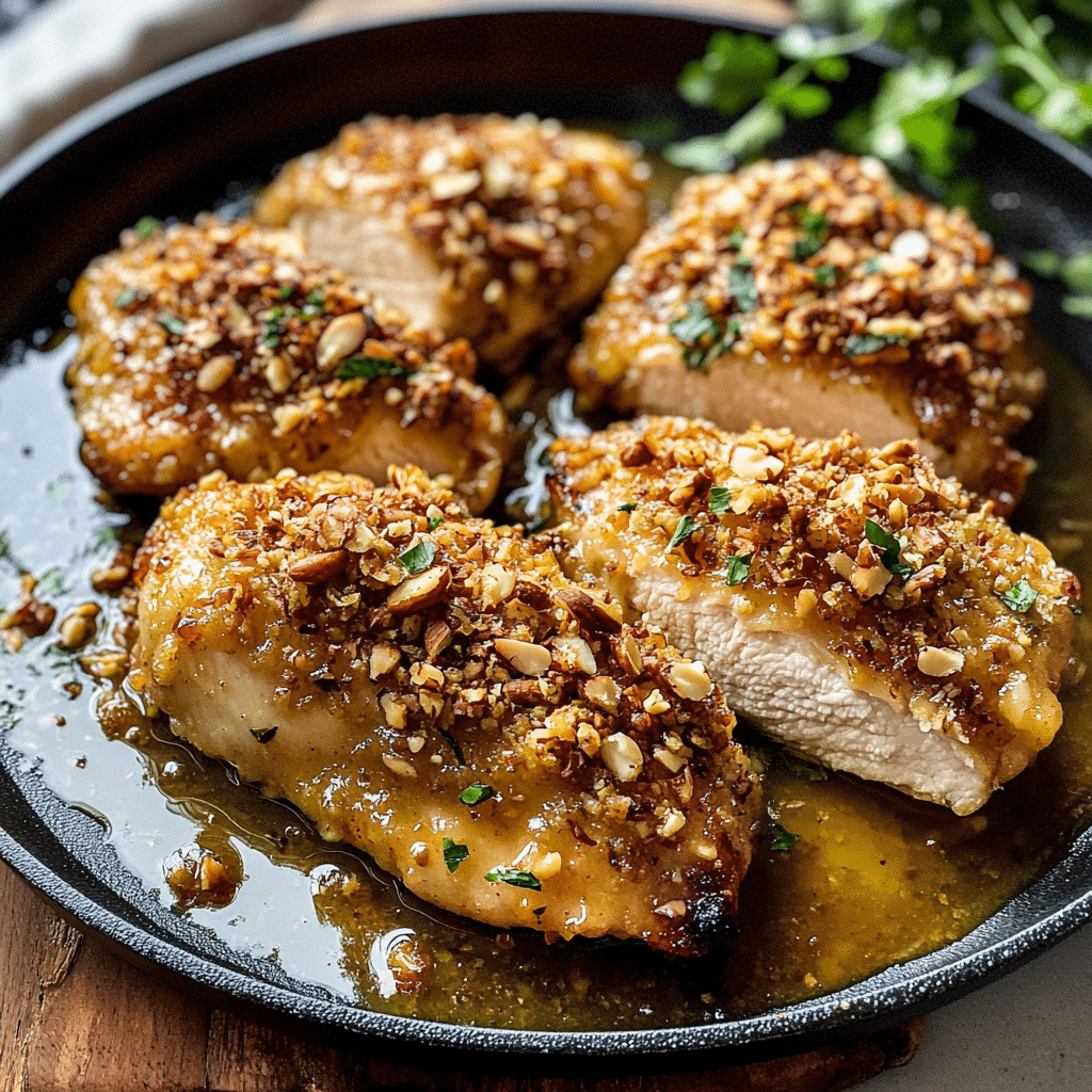 Walnut-Crusted Chicken with Honey Mustard Glaze
