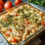 White Bean and Pesto Bake with Brown Rice