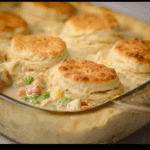 Chicken Pot Pie Casserole with Biscuits