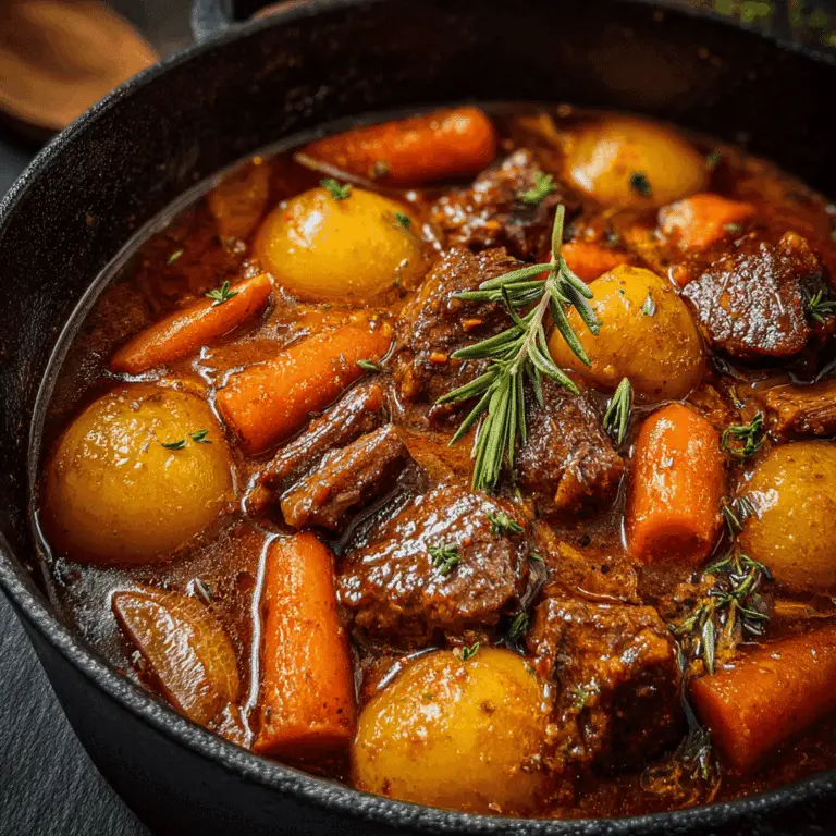 Classic Beef Stew with Carrots and Potatoes | Delectable Meal