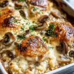 Creamy Smothered Chicken and Rice Casserole