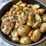 Garlic Parmesan Crockpot Chicken and Potatoes
