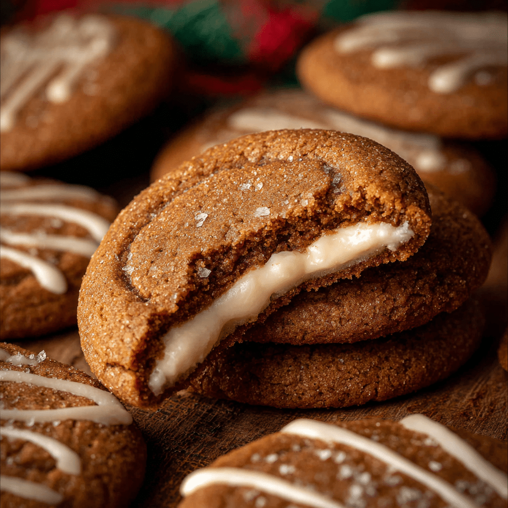 Gingerbread Cheesecake Cookies