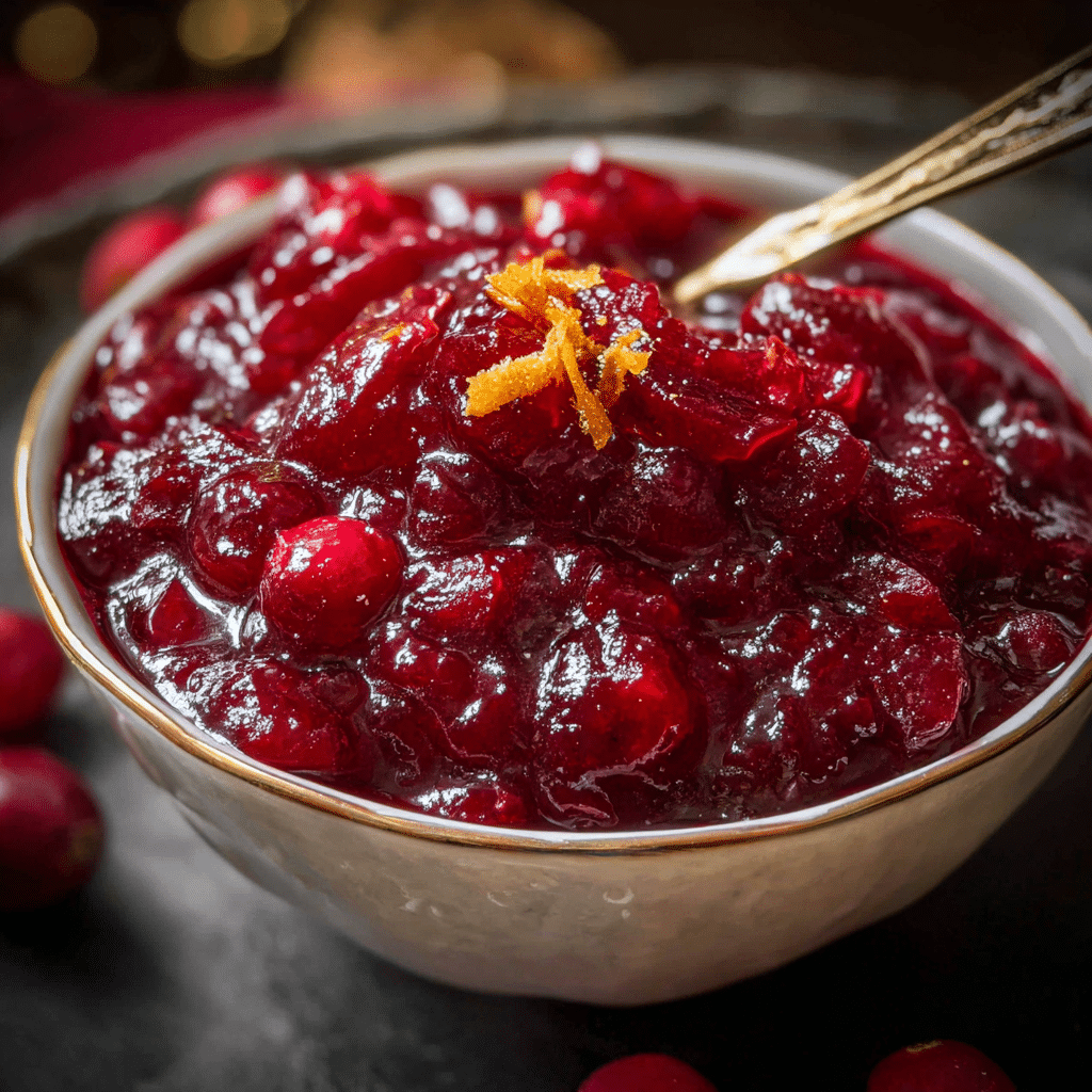 Homemade Cranberry Sauce with Orange and Brown Sugar