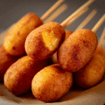 Mini Corn Dogs with Cheddar