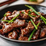 Mongolian Beef with Crispy Flank Steak