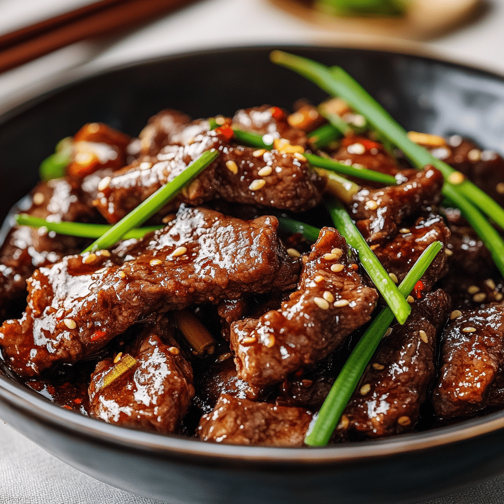 Mongolian Beef with Crispy Flank Steak