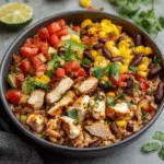 One Pan Chicken Burrito Bowl