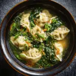Potsticker Soup with Spinach