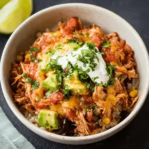 Slow Cooker Chicken Burrito Bowls
