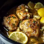 Slow Cooker Lemon Chicken Thighs with Garlic