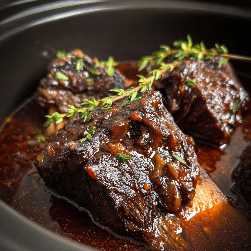 Slow Cooker Short Ribs with Red Wine Sauce