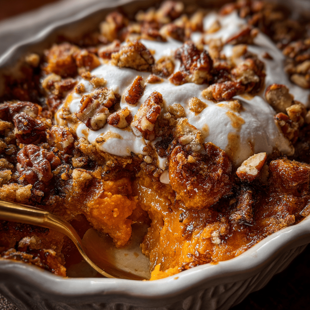 Southern Maple Sweet Potato Casserole