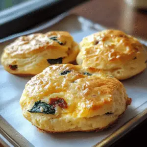 Sun Dried Tomato Spinach Egg Biscuits