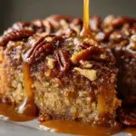 Upside Down Pecan Cake with Caramel Topping