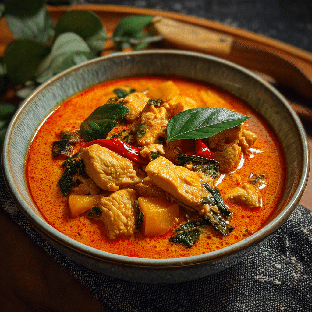 Authentic Thai Red Curry with Chicken