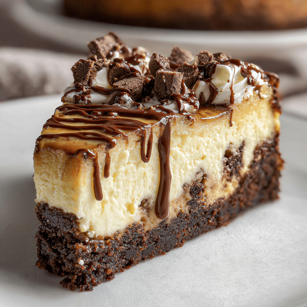 Brownie Bottom Cookie Dough Cheesecake