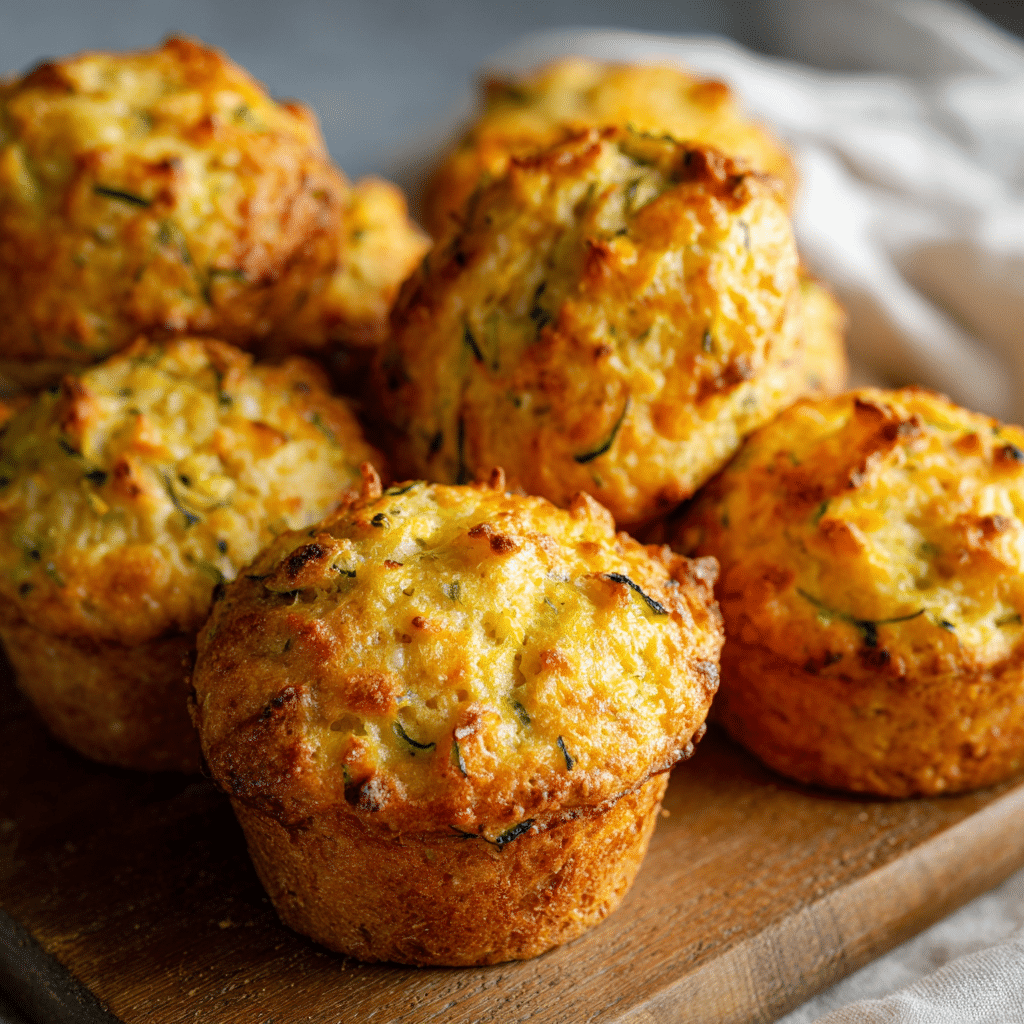 Cheddar Zucchini Vegetable Muffins