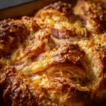 Cheese and Ham Croissant Bake