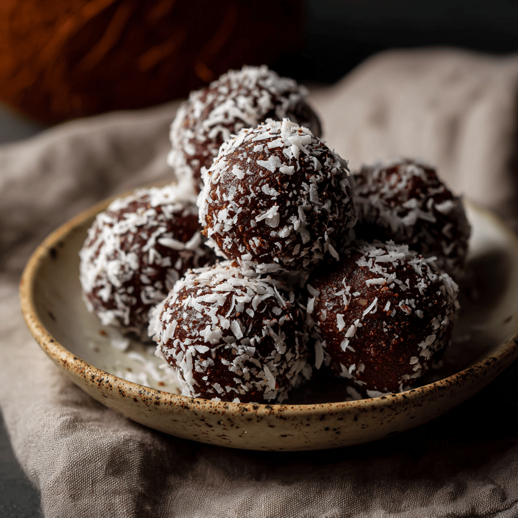 Chocolate Coconut Date Balls