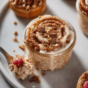 Cinnamon Roll Overnight Oats