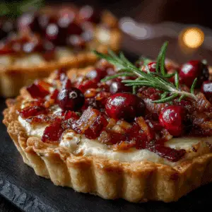 Cranberry Brie Tart with Pancetta
