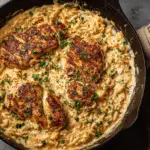 Creamy Parmesan Chicken Orzo Skillet
