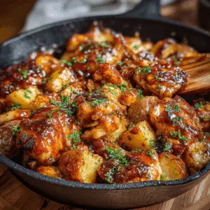 Easy BBQ Chicken Potato Skillet