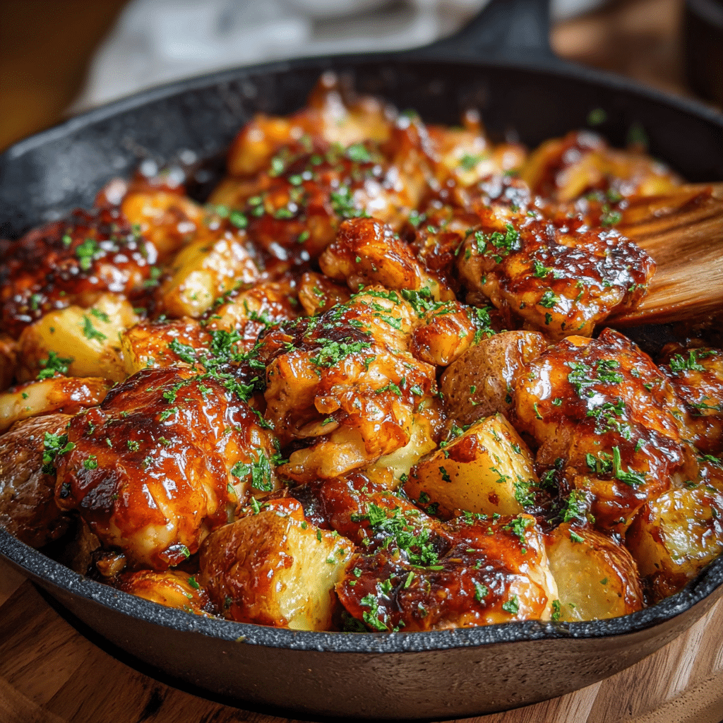 Easy BBQ Chicken Potato Skillet